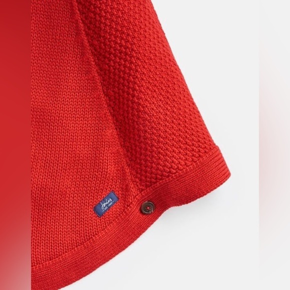 Joules Girls Tess Knitted Red Poncho Size L - Picture 14 of 16